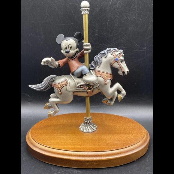 Chilmark Disney ~ Mickey & Minnie Mouse Carousel Ride LE Pewter Figurines - Picture 2 of 9